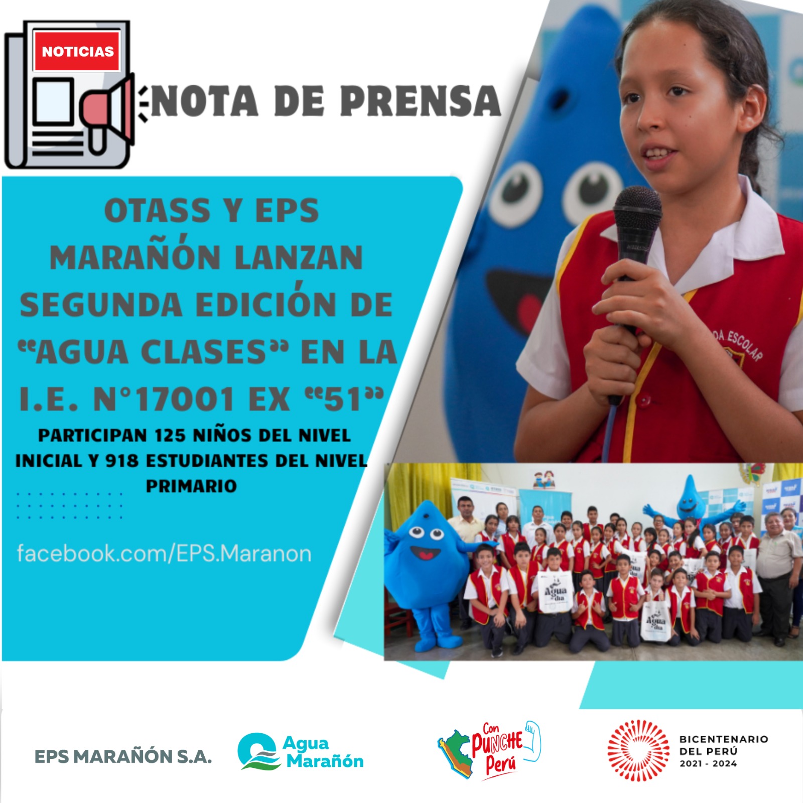 𝗢𝗧𝗔𝗦𝗦 𝗬 𝗘𝗣𝗦 𝗠𝗔𝗥𝗔𝗡̃𝗢́𝗡 𝗟𝗔𝗡𝗭𝗔𝗡 𝗦𝗘𝗚𝗨𝗡𝗗𝗔 𝗘𝗗𝗜𝗖𝗜𝗢́𝗡 𝗗𝗘 ❞𝗔𝗚𝗨𝗔 𝗖𝗟𝗔𝗦𝗘𝗦❞ 𝗘𝗡 𝗟𝗔 𝗜.𝗘. 𝗡°𝟭𝟳𝟬𝟬𝟭 𝗘𝗫 ❞𝟱𝟭❞