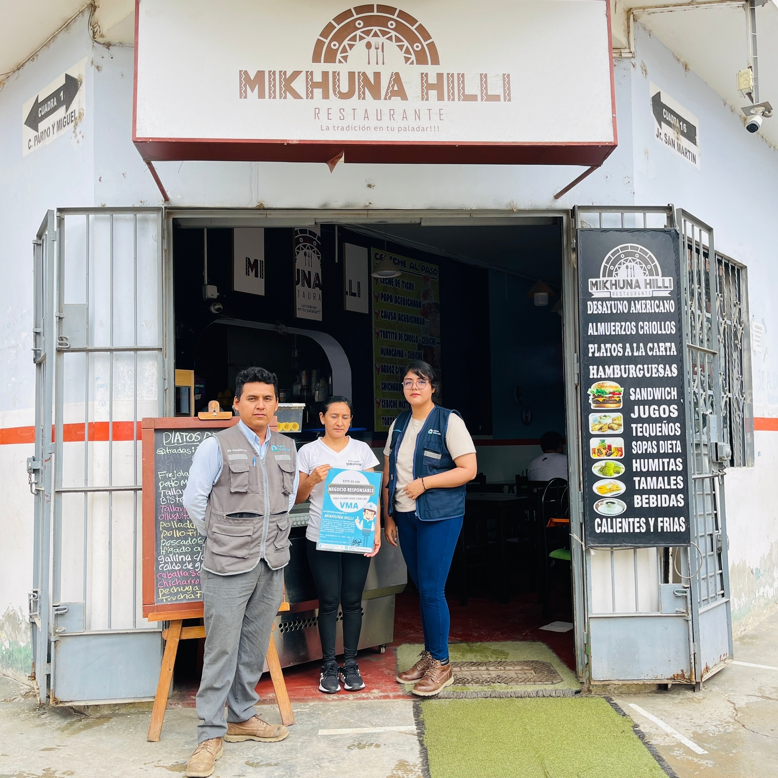 EPS Marañón reconoce a empresaria por buenas prácticas  en su negocio para el cumplimiento de los VMA