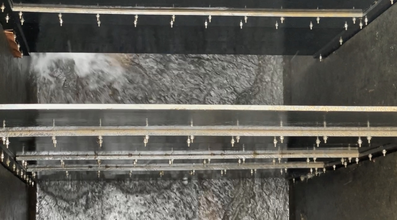 Trabajo de cambio de pantallas y limpieza de la Unidad Operativa Floculador de la Planta de Tratamiento  de Agua potable Antigua de Jaén